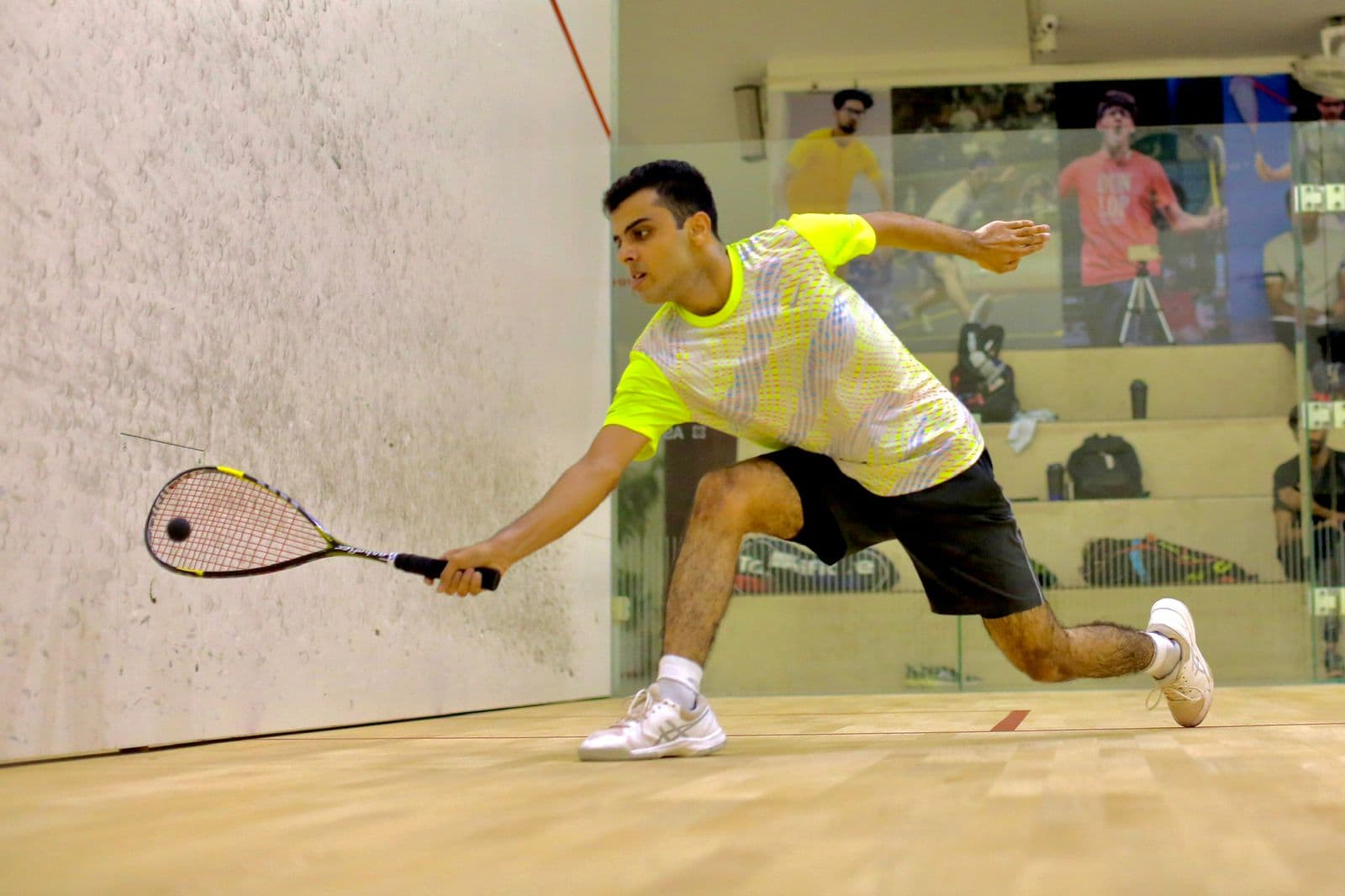 Naveed Rehman on the squash court